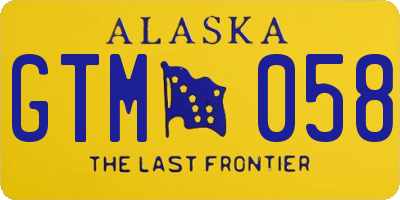 AK license plate GTM058