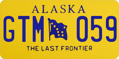 AK license plate GTM059