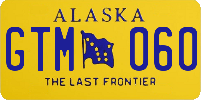 AK license plate GTM060