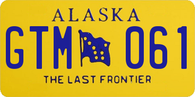 AK license plate GTM061