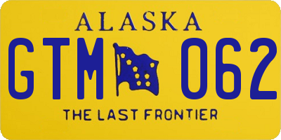 AK license plate GTM062