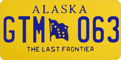 AK license plate GTM063