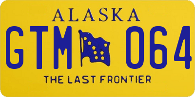 AK license plate GTM064