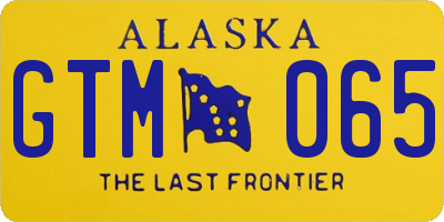 AK license plate GTM065