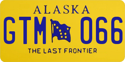 AK license plate GTM066