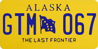 AK license plate GTM067