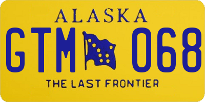 AK license plate GTM068