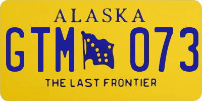 AK license plate GTM073