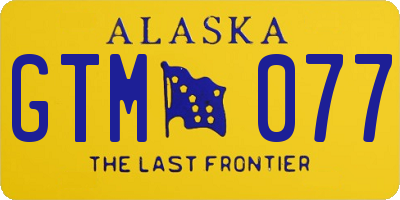 AK license plate GTM077