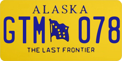 AK license plate GTM078