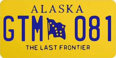 AK license plate GTM081