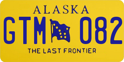 AK license plate GTM082