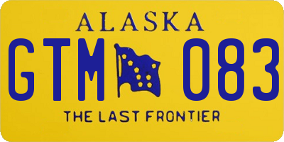 AK license plate GTM083