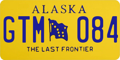 AK license plate GTM084