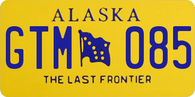 AK license plate GTM085