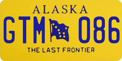 AK license plate GTM086