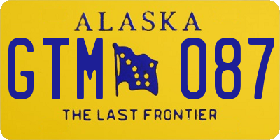 AK license plate GTM087