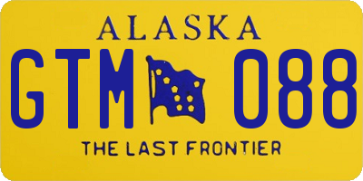 AK license plate GTM088