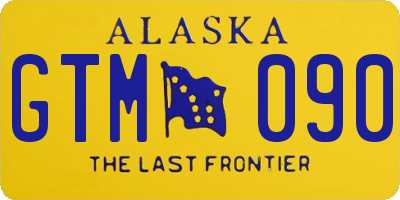 AK license plate GTM090