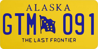 AK license plate GTM091