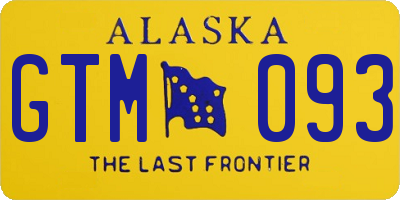 AK license plate GTM093