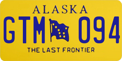 AK license plate GTM094