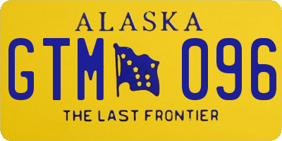 AK license plate GTM096