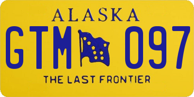 AK license plate GTM097