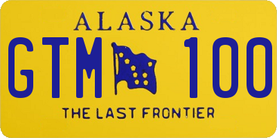 AK license plate GTM100