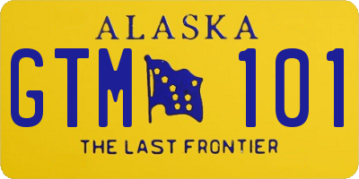 AK license plate GTM101