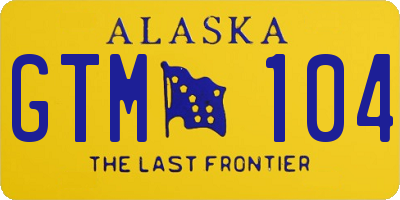 AK license plate GTM104