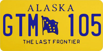 AK license plate GTM105