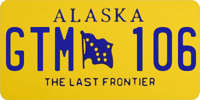 AK license plate GTM106