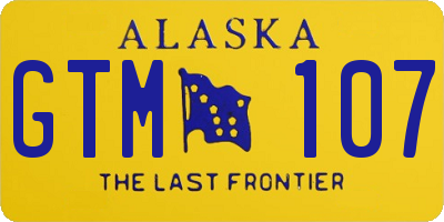 AK license plate GTM107