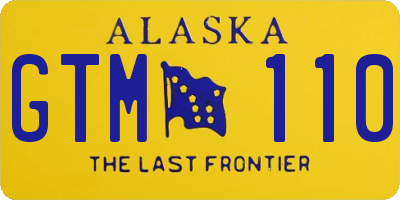 AK license plate GTM110