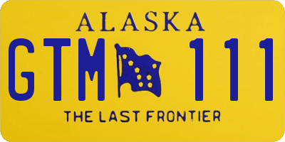 AK license plate GTM111