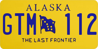 AK license plate GTM112