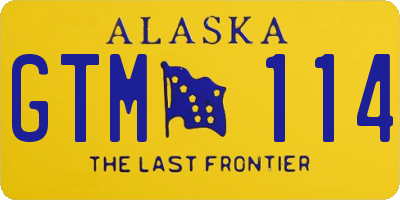 AK license plate GTM114