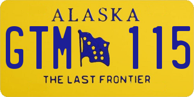 AK license plate GTM115