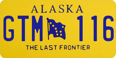 AK license plate GTM116