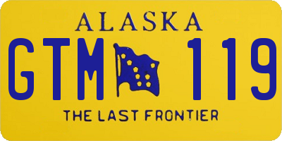 AK license plate GTM119