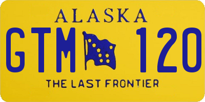 AK license plate GTM120