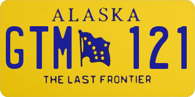 AK license plate GTM121