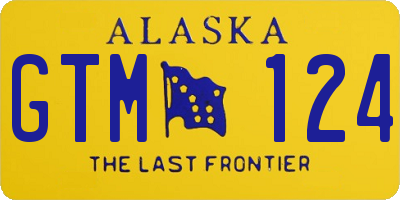 AK license plate GTM124