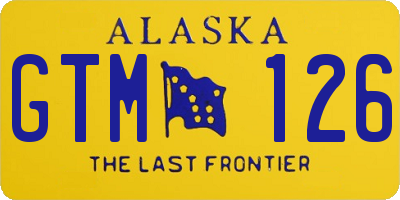 AK license plate GTM126