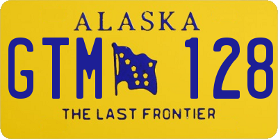 AK license plate GTM128