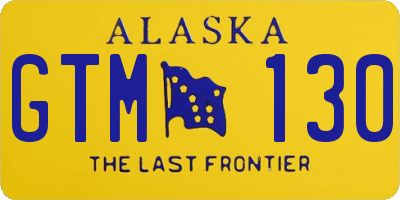 AK license plate GTM130