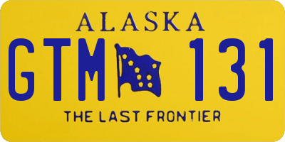 AK license plate GTM131