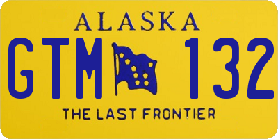 AK license plate GTM132