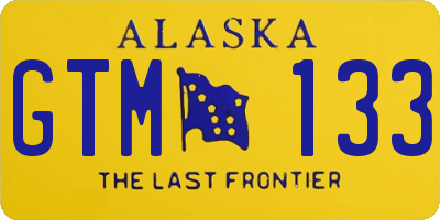 AK license plate GTM133